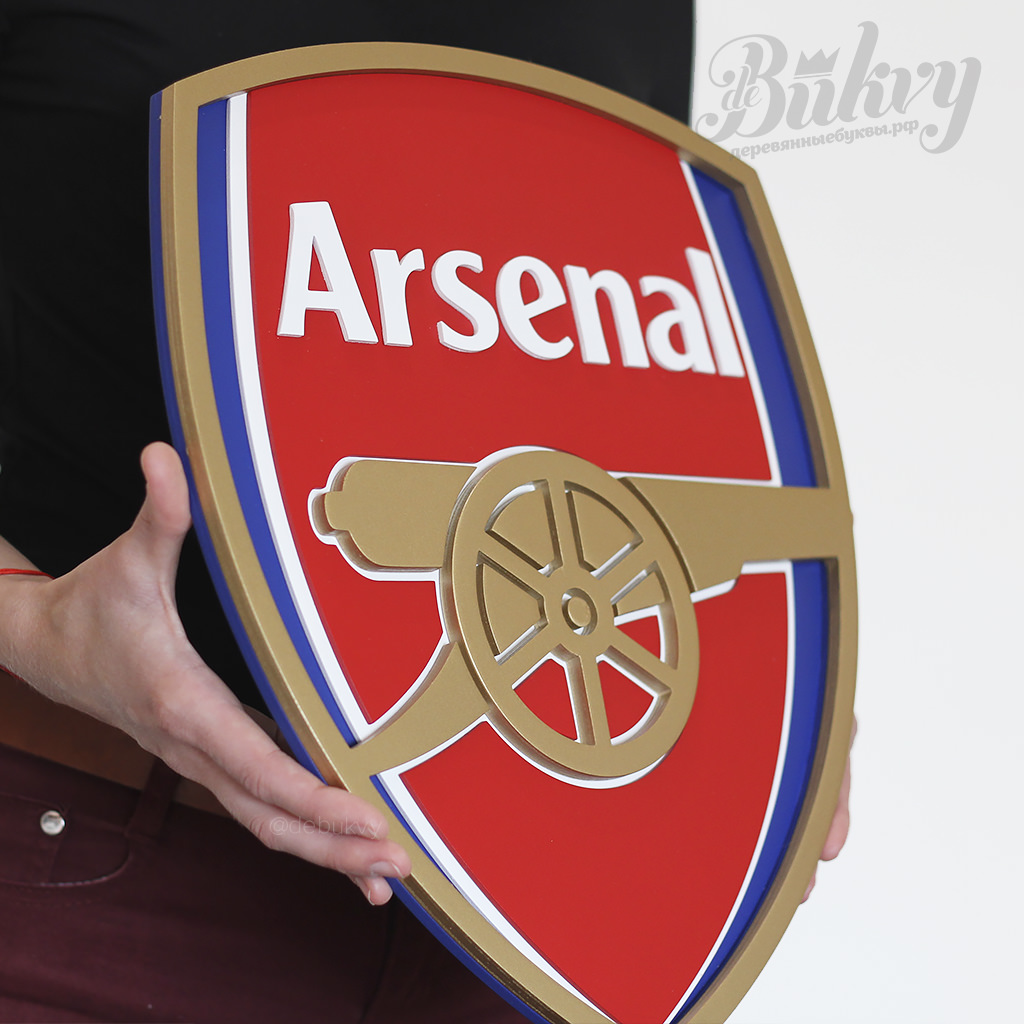 Объемный герб футбольного клуба Arsenal London